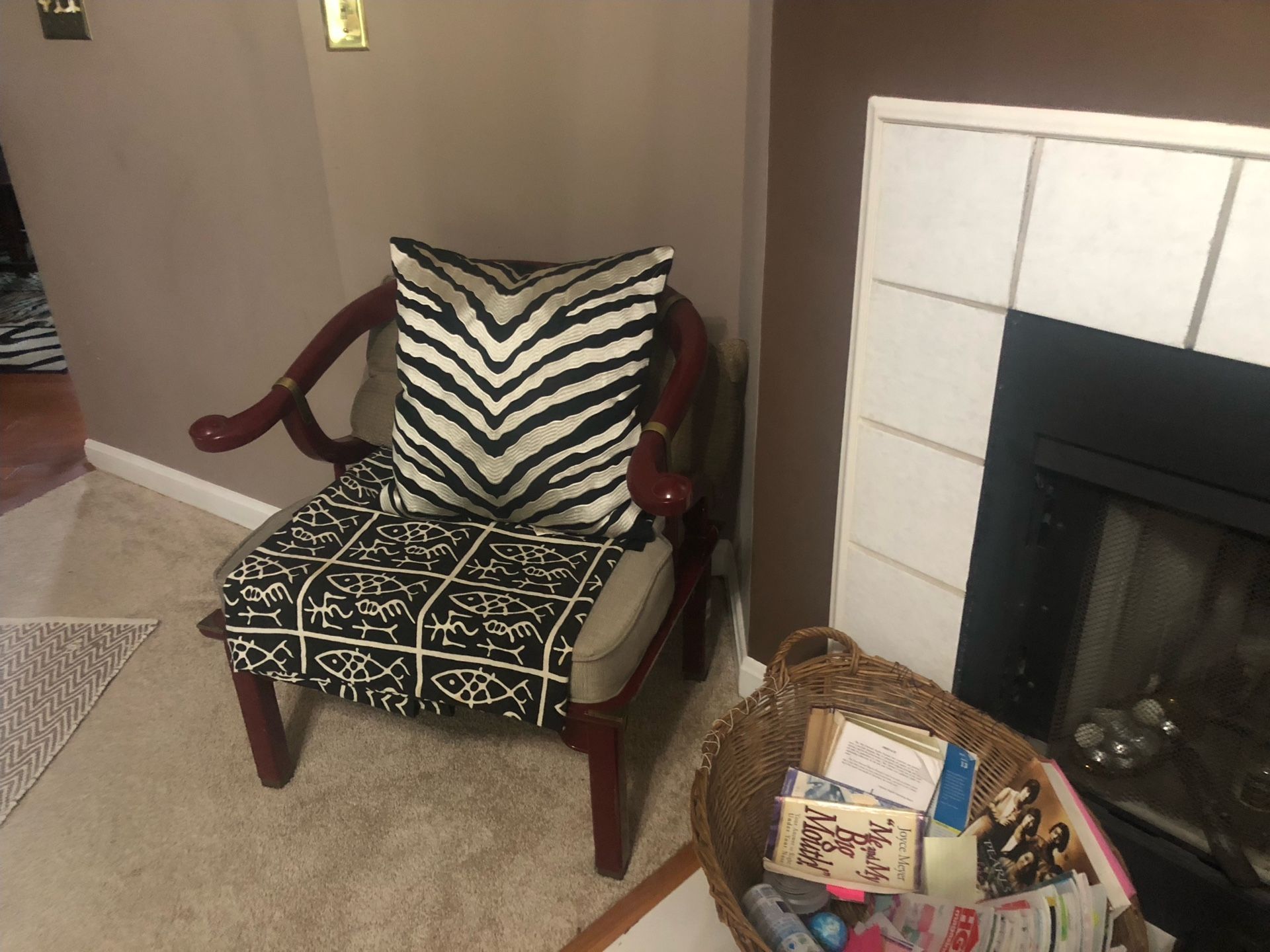 Zebra and Leopard Print Accent Chair Set