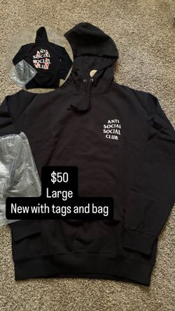 Black and white anti social hoodie