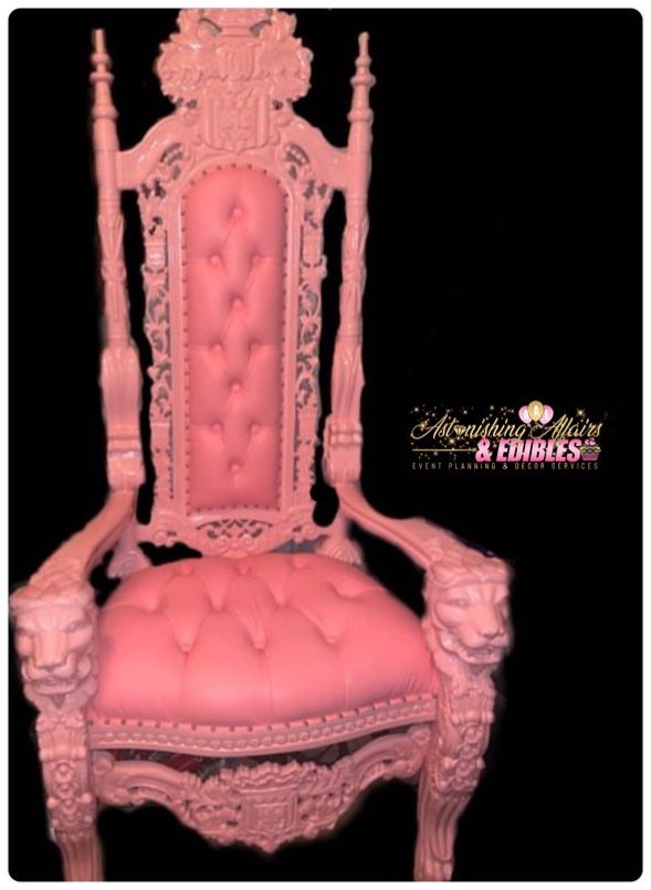 Pink Throne Chair Rent only