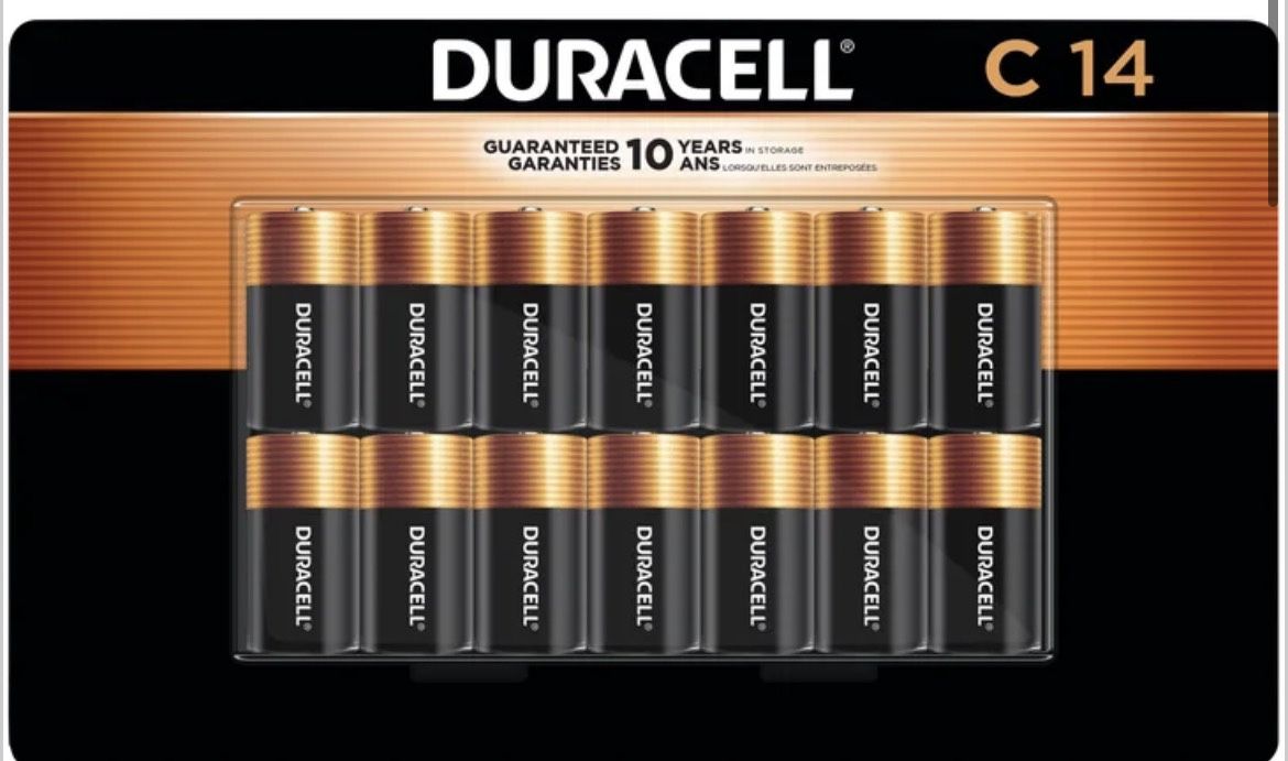 Duracell Coppertop Alkaline C Batteries, 14 ct
