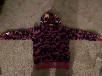purple n blue bape hoodie