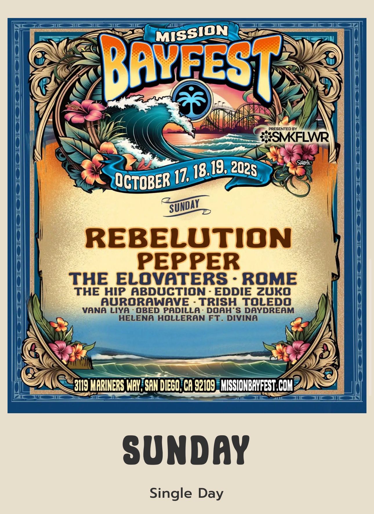 Sunday Mission Bayfest Tickets 10/19/25