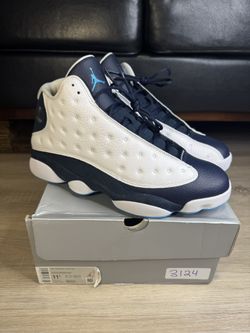 Size 11.5 - Nike Air Jordan 13 Retro Obsidian White Navy Powder Blue 414571-144