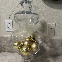 Large Glass Topiary Footed 