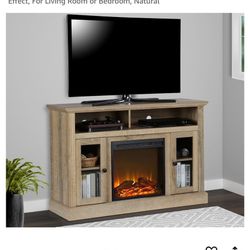 TV stand with fireplace
