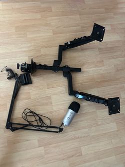 Huanuo dual monitor arm & Blue mic w arm