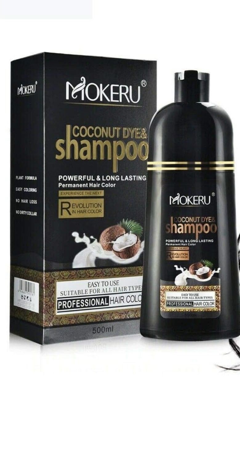 Mokeru Coconut Dye & Shampoo Colors your greys while washing your hair Dark Brown