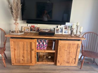 Bucket of Nails Custom Rustic Wood Sliding Barn Door Sideboard, Console or Buffet Cabinet. Next Price