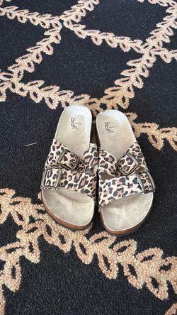 Animal print sandals