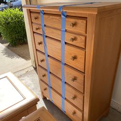 Wooden Dresser & 2 End Tables ( SW AREA)