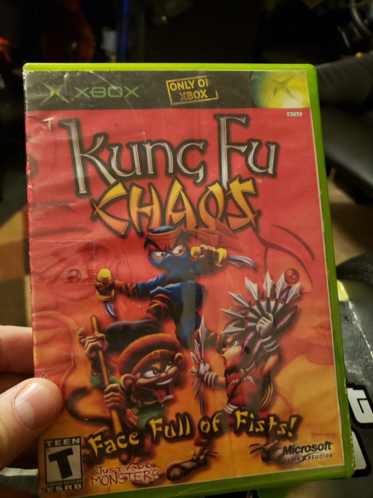 Kung Fu Chaos Face Full Of Fists (Microsoft Xbox, 2003) Tested & Working Perfectly Mint Disc