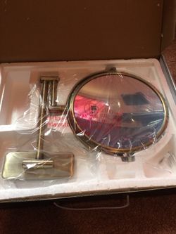 GURUN 6-Inch Antique Double-Sided Wall Mount Makeup Mirrors with 5x Magnification, Antique Bronze Finished(brand new)