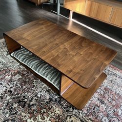 Living Spaces Aster Brown Wood Coffee Table