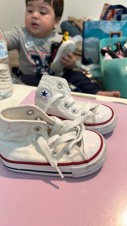 White Baby Converse US Size 4