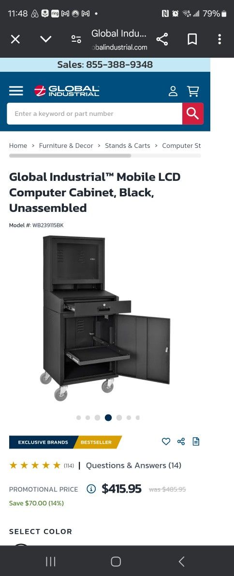 Computer Cart Shop Global Industrial