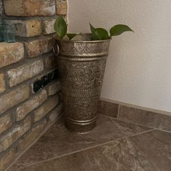 UNIQUE BRASS CONTAINER ~ VASE