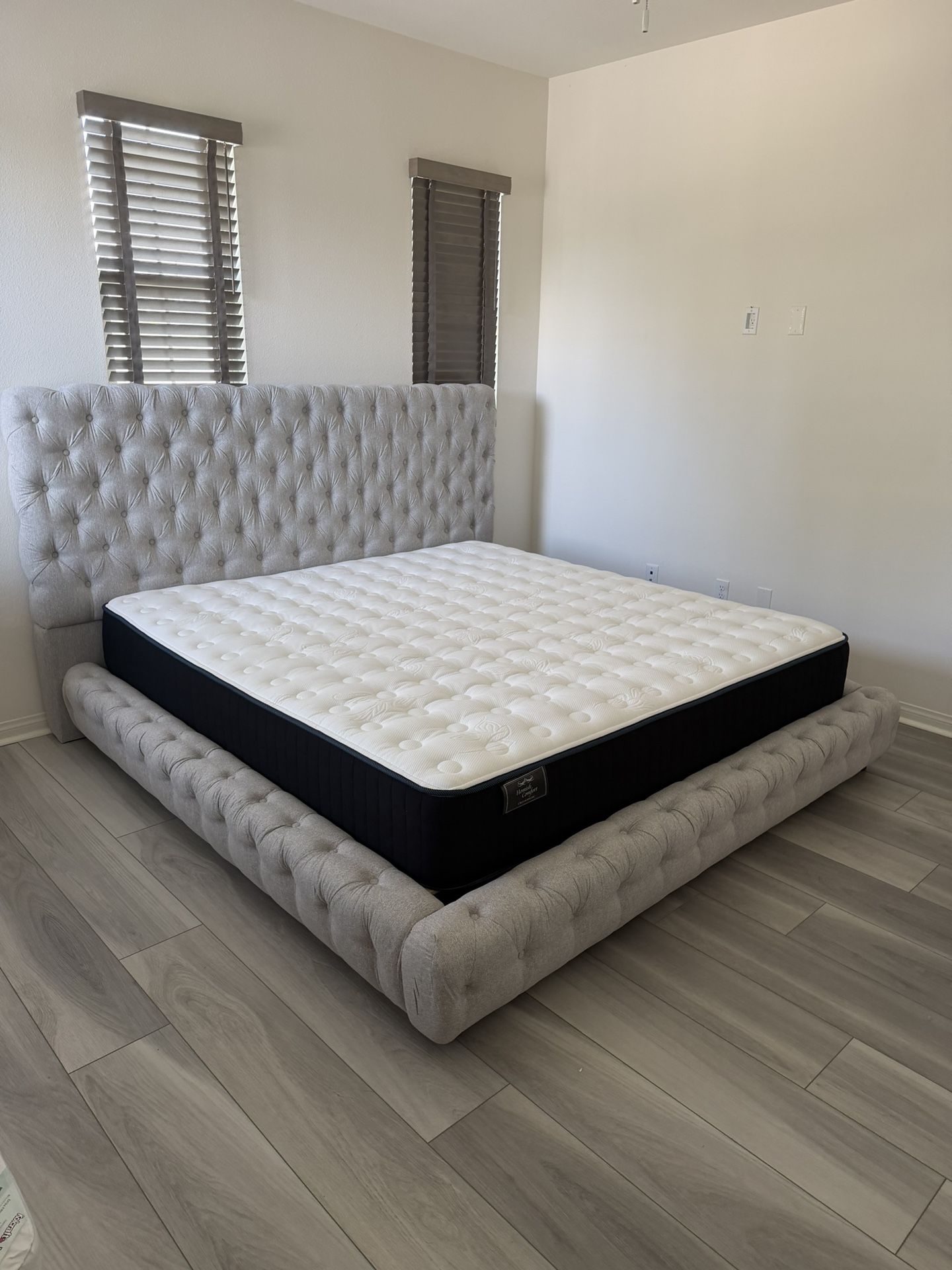New In Box King Bed Frame With Mattress (Read Description Below)