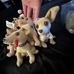 Taco Bell Chihuahua Dog Plush Christmas All Ears Yo Quiero Friend Lot