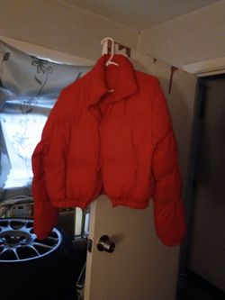 Puffy jacket red