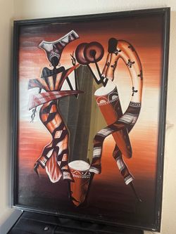 2 African- Inspired Decorative Wall Art Mirrors