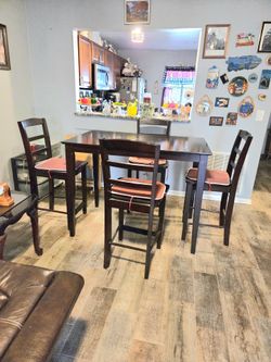 Dining room table with matching chairs