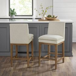 Rylee Fabric Counter Stool, 2-pack (MSRP $399)