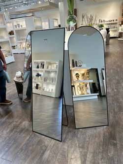 Full-Length Floor Mirror Thin Black or gold Frame