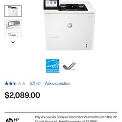 HP LaserJet Enterprise M612dn Monochrome Workgroup Printer