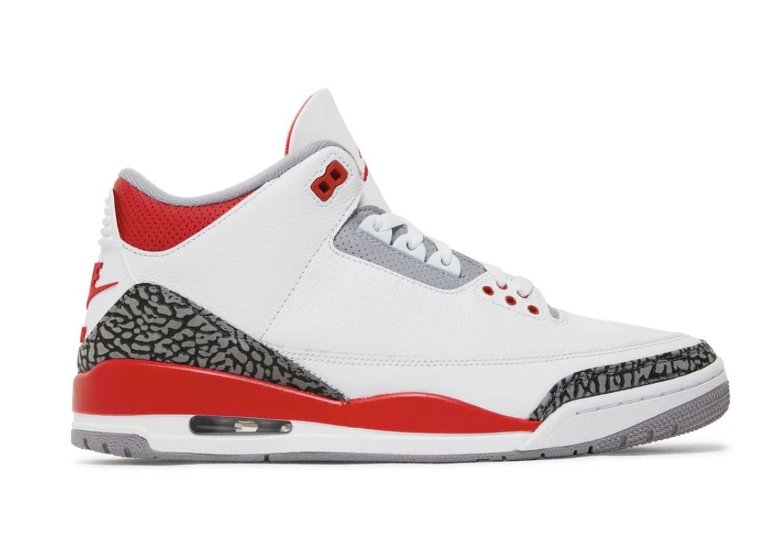 Air Jordan 3 Retro “Fire Red” Sneakers NEW