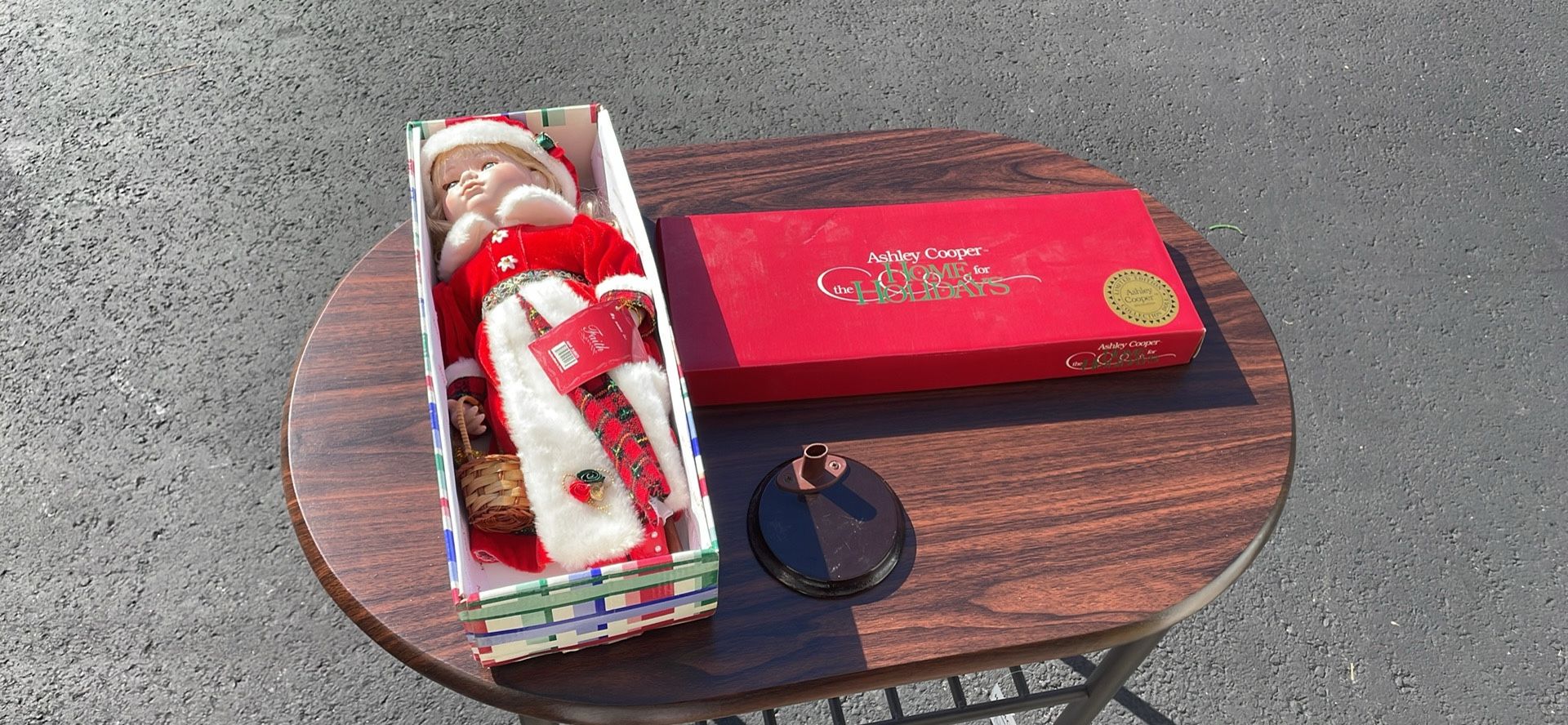 Ashley Cooper Christmas Doll With Stand Like New