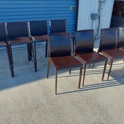 8 Chairs Total 4 Dining Room Chairs And 4 High Chairs For Bar Or High Table