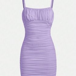 lavender mini dress