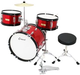 Crescent Red Beginner Junior Drum Set 16”