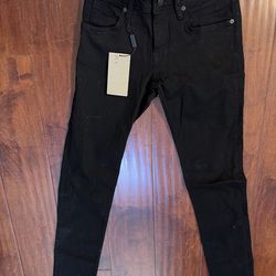 Burberry Brit Kensington Slim Black Jeans Womens 25x34 Stretch NWT