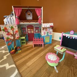 Reduced! American Girl Wellie Wishers Doll House And School