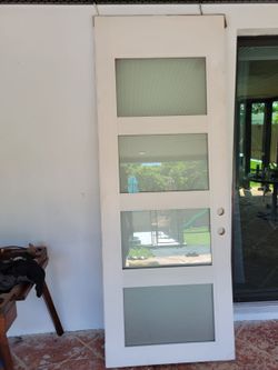 Impact door 36x96 8ft Frosted glass
