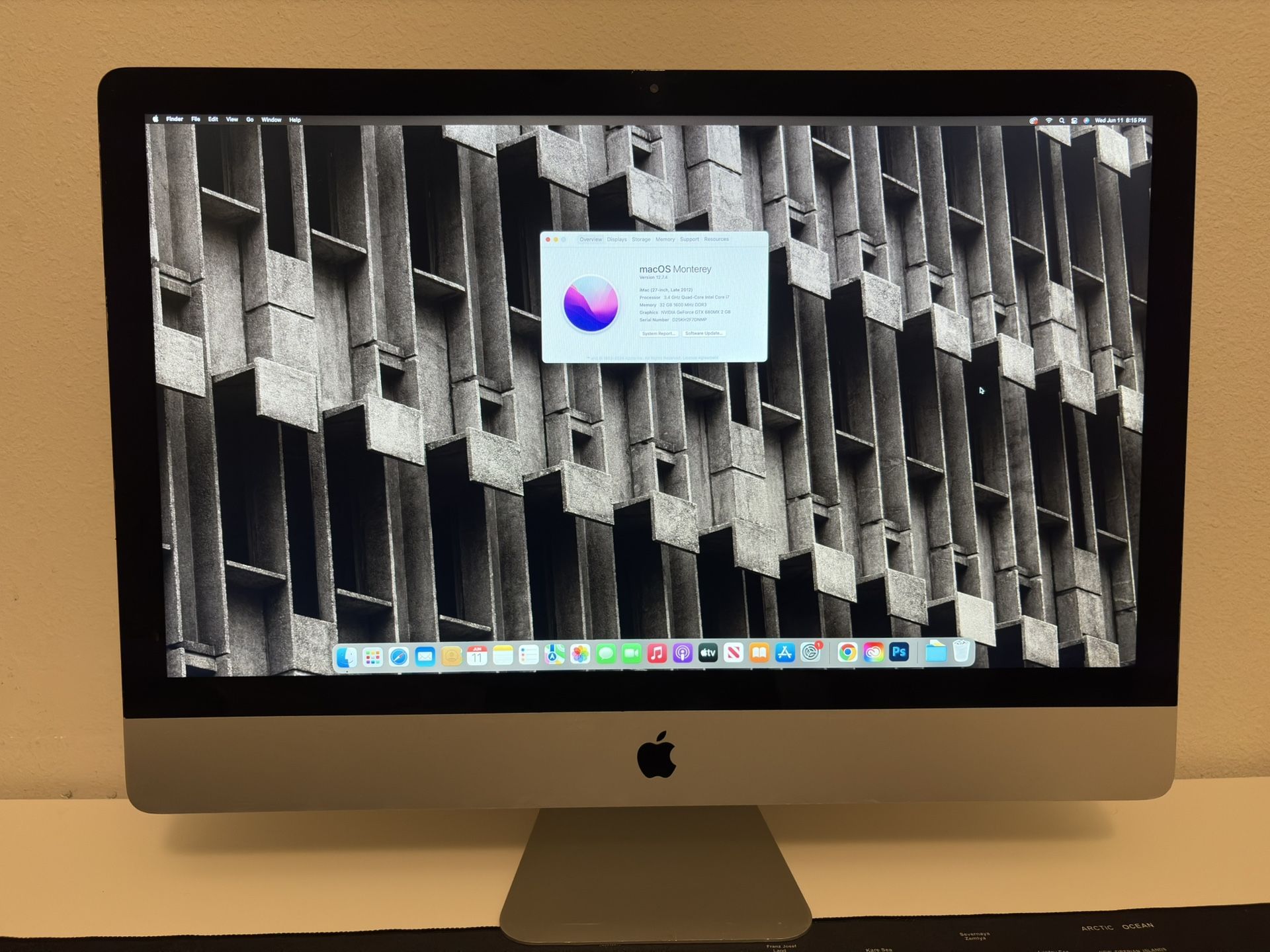 🔥 iMac 27” (Late 2012) – Core i7 / 32GB RAM / 500GB SSD / GTX 680MX – macOS Monterey