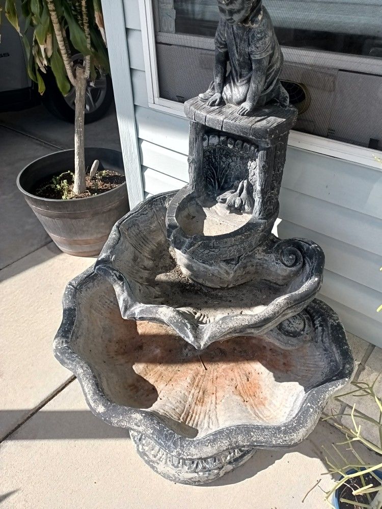 Concrete Garden Fountain