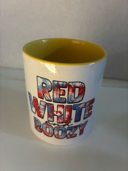 Red White and Boozy Ceramic Coffee Mug