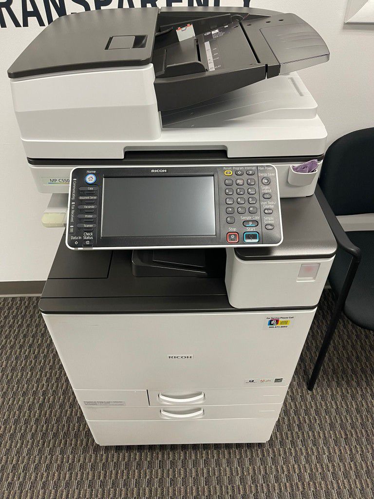 Ricoh MP C5503 All-In-One office printer, scan, copier, fax
