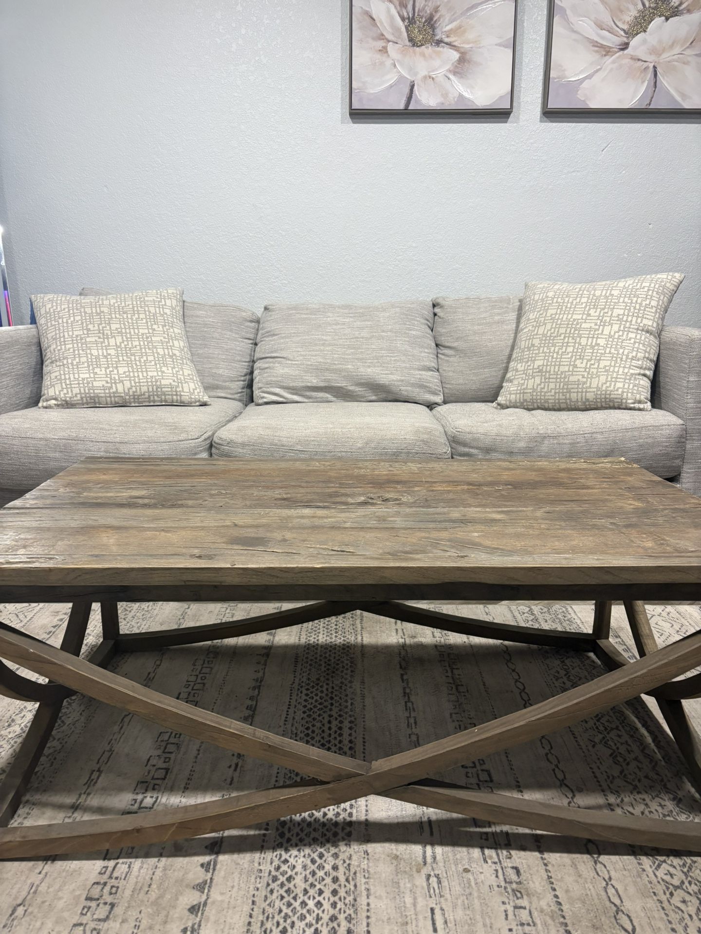 Wooden Coffee Table And Side Table
