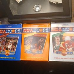3 Brand New 1990 NBA Mini Book Decks Series 1!!