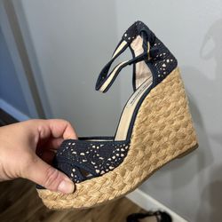 Steve Madden Blue Wedge Heels Size 8.5 