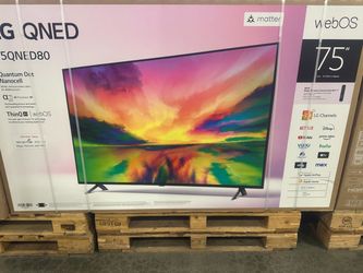 75" screen Qned led smart 4k ultra HDTV by LG thinQ.  Qned 85. Free Wallmount Bracket.