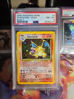 Pokemon Charizard Base Set 2 Holo PSA 8