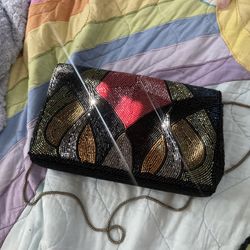 Vintage 1970s Walborg Hand Beaded Evening Bag