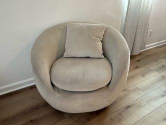 Beige Sofa & Armchair Set 3-Seater Contemporary Modern Wood Frame with Cushions