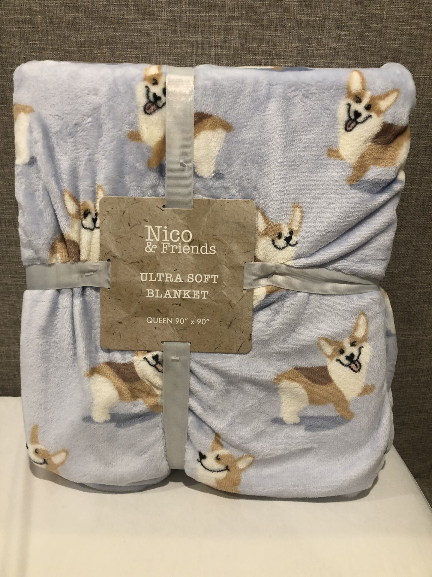 NEW Corgi Queen-Sized Soft Blanket - 90” X 90”
