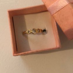 14k Plated CZ Ring Size 5.5