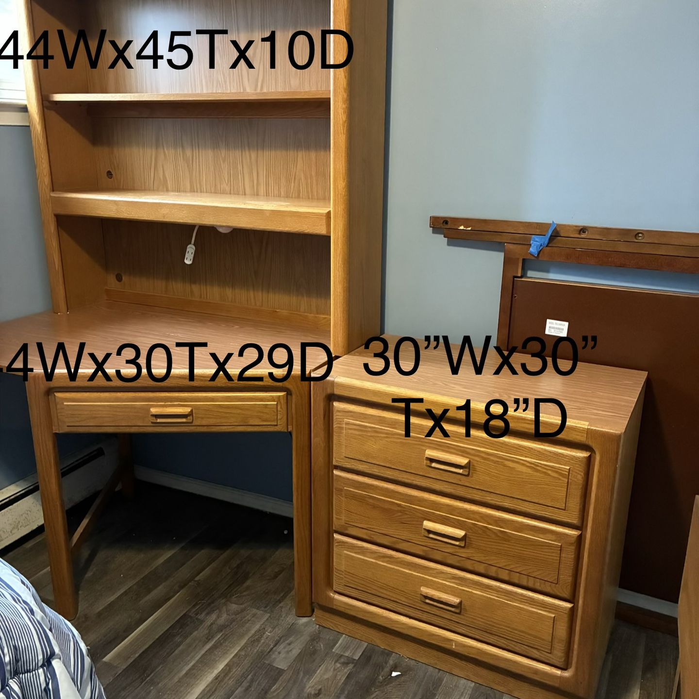 Dresser & Desk with Hutch, $50